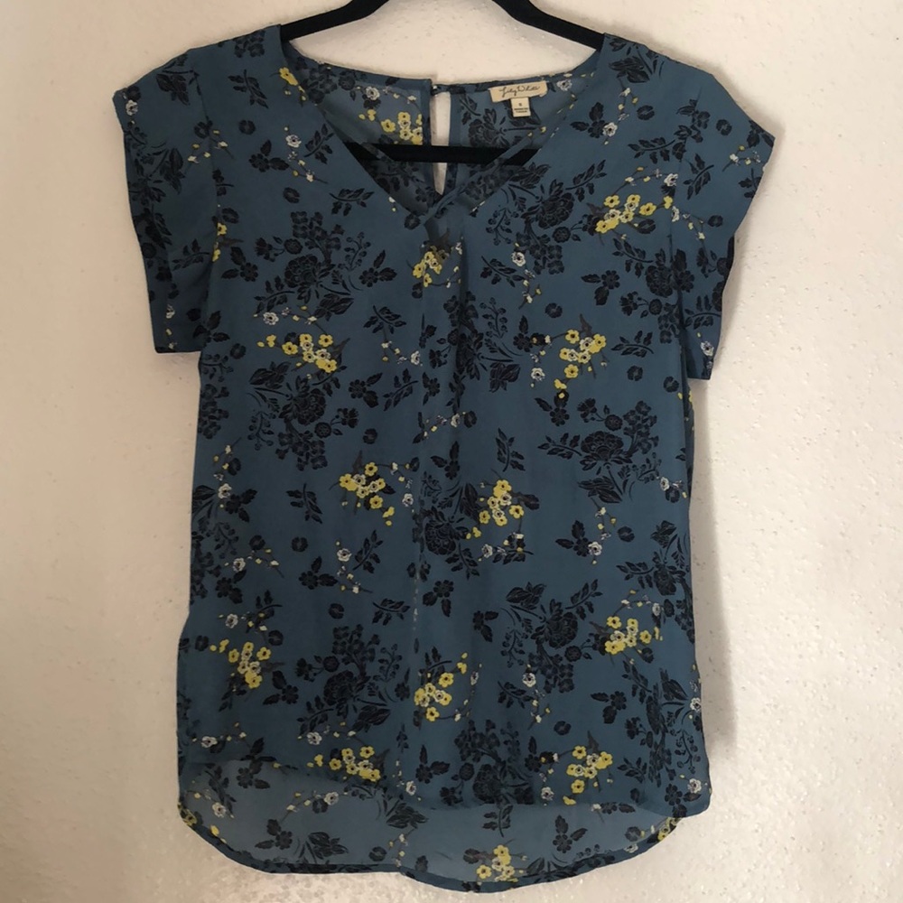 ❤️Blue floral blouse